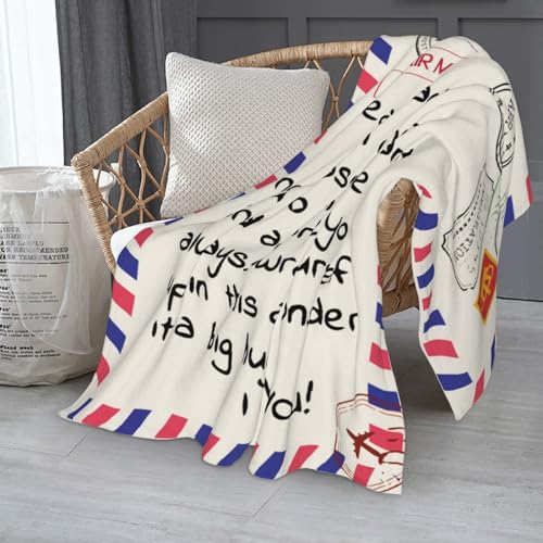 Gift for Dad from Daughter Son, Dear Dad Blanket for Father's Day, Throw Blankets Anniversary Birthday Super Soft Flannel Throw Blankets for Christmas Valentines Day for Bed Couch(50’’x60’’)