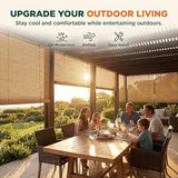 Bamboo Blinds for Interior Windows, Custom Bamboo Shades for Indoor Windows, Roller Shades for Indoor Window and Outdoor Patio, Decks, Porches, Backyards