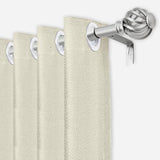 Luvenia Silver Decorative Curtain Rods, 28 to 48 Inch (2.3-4Ft), Small Curtain Rod For Bedroom, Living Room, Kitchen, Farmhouse