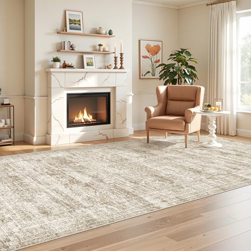 4x8 Rug Non Slip,Washable Hallway Runner Rug,Brown