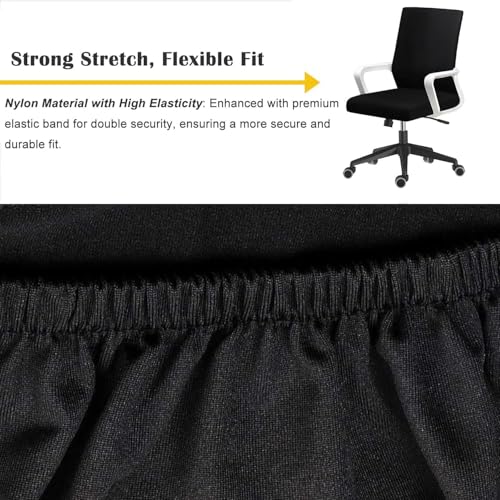 DHXYZZB Office Computer Chair Cover, Universal Replacement Removable Rotating Stretch Resilient Desk Boss Armchair Chair Cover Slipcover High Back Large Size