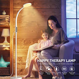 Light Therapy Lamp 11000 Lux, LED UV-Free Sunlight Lamp,Full Spectrum Happy Therapy Lamp with 10 Adjustable Brightness Levels, 2 in 1 Retractable Floor Light Therapy Lamp