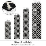 Washable Hallway Runner Rug 2x6',Non-Slip, Black and White