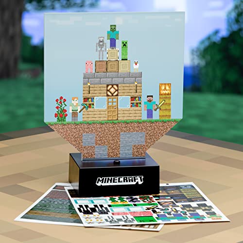 Minecraft Build a Level Light, Customizable Lamp with Over 140 Stickers, Minecraft Toys for Boys 6-12