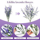 RAINFLOW Artificial Lavender Flowers - 7 Pcs Artificial Flowers for Outdoors Faux Lavender Plants Uv Resistant Plastic Purple Fake Flower for Outside Indoor Porch Patio Window Planter Bouquet Decor