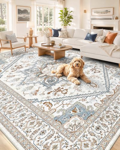 OLANLY 6x9 Washable Area Rug, Soft Non Slip Carpet for Living Room