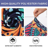 hyha 2 Pieces Printed Tub Chair Slipover with Cushion Cover, Removable Stretch Club Chair Cover for IKEA Tullsta, Armchair Cover Furniture Protector for Living Room,Blue Green