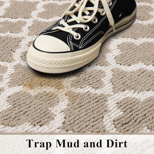Runner Rug for Hallway 2'8" x 12' Non Slip Kitchen Runners Beige