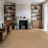 Beverly Rug Easy Jute Checkered Squared Rug 9x12 Washable Large Indoor Outdoor Area Rugs for Living Dining Room Patio Office Stain Resistant Non Shedding Casual Indoor Outside Carpet 9 x 12 Natural