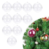 10 Pcs 3.14 inch Filling Transparent Plastic Decorative Call DIY Craft Ball Transparent Ball Christmas, Birthday, Wedding, Party and Home Decoration Ornaments ((3.14"/80mm))