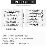 Epakh 2 Sheets Inspirational Wall Decals Motivational Wall Stickers Black Art Decor Positive Affirmation Quote Stickers Vinyl Positive Wallpaper for Living Room Bedroom Office Nursery Restaurants