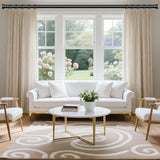 VOIIY Curtain Rods for Windows 48 to 84 Inch(4-7 Feet),Black 1'' Diameter Drapery Rods with End Cap Style Design,Modern Adjustable Heavy Duty Curtain Rod,Size:36''-88''