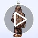 Old World Christmas Sasquatch Glass Blown Ornament for Christmas Tree, Handcrafted Holiday Decoration, Fantasy Collection