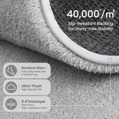 Sour Lemon 4x6 Area Rugs for Living Room Bedroom, Washable Rug Carpet Grey
