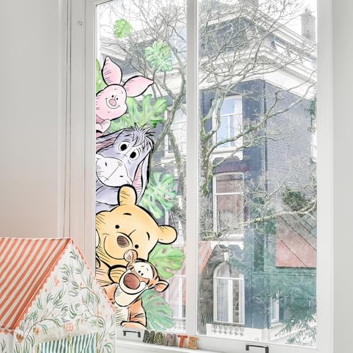 Winnie Wall Stickers for Kids, Winnie Character Wall Stickers, The Pooh Party Decorations, Winnie Removable Stickers for Baby Kids Nursery Children Room Bedroom Living Room Playroom Wall Decoration