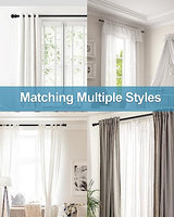HOSKO Black Curtain Rod, 1-Inch Window Curtain Rods Set - Curtain Rods for Windows 30-84 Inches - Including Three Mounting Brackets