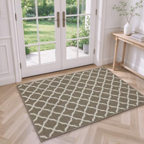 SHACOS Large Door Mats 3'x5' Indoor Entrance Front Door Rug, Brown