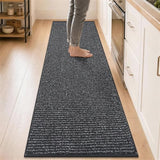 BEQHAUSE Kitchen Runner Rugs 24"x96", Kitchen Mats for Floor, Charcoal