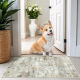 2x3 Rug Non Slip, Small Washable Entryway Rug,Grey