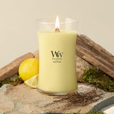WoodWick Yuzu & Vetiver Scented Candle, Crackling Wick, 21.5oz