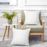 Leeden 18 x 18 Pillow Inserts Set of 2 (White) & 18 x 18 Pillow Inserts Set of 2 (Beige)