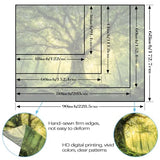 Zussun Green Tree of Life Tapestry Fantasy Fairy Forest Wall Tapestry for Bedroom Aesthetic Nature Misty Woodland Small Tapestries Wall Hanging for Dorm Living Room Decor 48 x 36 Inch
