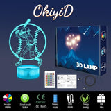 OkiyiD Softball Gifts for Girls, Light Up Softball Night Light 3D Illusion Lamp with 16 Colors Remote Control, Softball Accessories Stuff for Girls Women Best Friends Sister Birthday Xmas Gifts