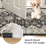 Washable 4x4 Square Entry Rug: Rugs for Kitchen Bedroom Entryway Bathroom
