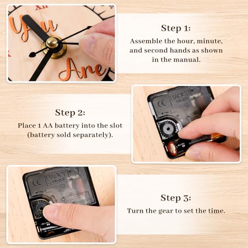 Christian Birthday Gifts for Women, Sunflower Clock Gifts for Women, Inspirational Spiritual Faith Gifts for Mom Wife Sisters Best Friends Coworker, Sunflower Wooden Clock Decor for Christian