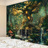 Apdidl Forest Tapestry | Nature Green Wall Decor for Bedroom, Extra Large Tree of Life Tapestries, Fairy Landscape Living Room Decor, Fantasy Mystical Magical Backdrop Wall Hanging for Dorm (51"X60")