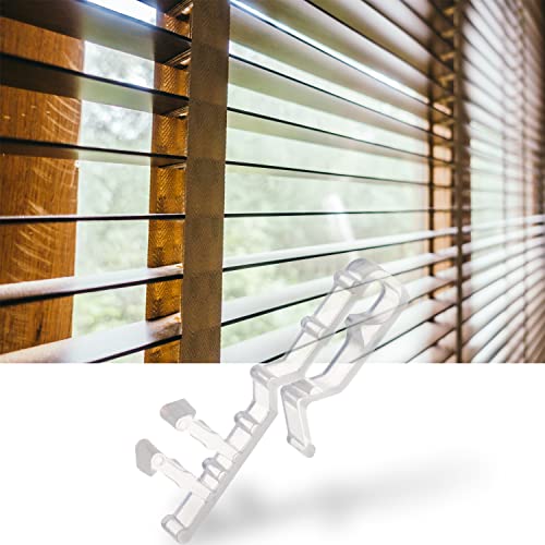 Blind Clips for Valance 2 Inch Hidden Channel Window Valance Clips Clear Plastic Replacement Accessories Parts for Horizontal Wood Blinds (10 Pieces)