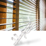 Blind Clips for Valance 2 Inch Hidden Channel Window Valance Clips Clear Plastic Replacement Accessories Parts for Horizontal Wood Blinds (10 Pieces)