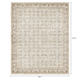 Area Rug 8x10 Washable,Vintage Non-Slip Low Pile Living Room Rugs