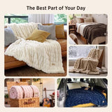Bedsure Soft Double-Sided Faux Fur Throw XL Blanket, Silver Grey, 50"x70"