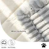 Sofa Couch Cover, Sofa Covers for Dogs Washable, Non-Slip Striped Sofa Slipcovers for Sectional Sofa, Sofa Cover Furniture Protector for L Shaped(Light Grey, 27.6"x 59")