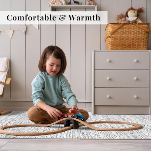 3x7 Runner Rug Washable Moroccan: Non Slip Hallway Floor Mat Grey