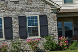 LTL Home Products SHL55 Exterior Solid Wood Louvered Window Shutters, 15" x 55", Unfinished Pine