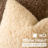 Foindtower Decorative Fuzzy Faux Fur Throw Pillow Covers 20x20 Light Yellow