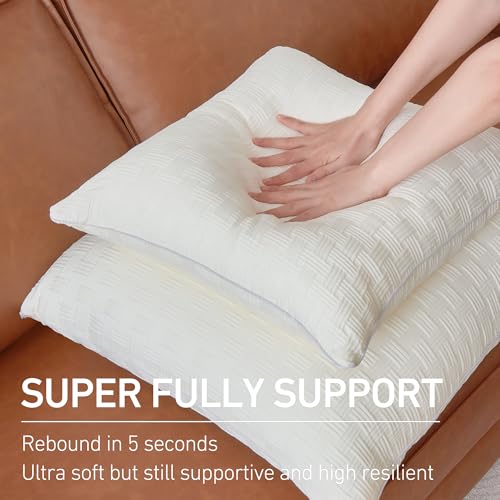 Leeden 18 x 18 Pillow Inserts Set of 2 (White) & 18 x 18 Pillow Inserts Set of 2 (Beige)