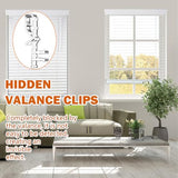 24 PCS Hidden Channel Valance Clips, 2-1/8inch Clear Plastic Blinds Clips for Valance with a Groove in The Back