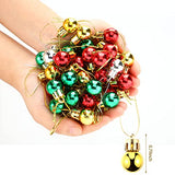 Boao 96 Pcs Christmas Mini Balls Ornaments Miniature Xmas Tree Ornaments Multicolour Shiny Small Hanging Decorations for Christmas Holiday Party Decor(0.79 Inch,Red, Gold, Silver, Green Balls)