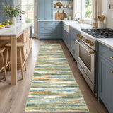 Abstract Washable Runners for Hallway 2.6x10 Runner Rug Non Slip