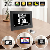 Digital Calendar Alarm Day Clock for Senior, Dementia Clock with HD Screen, Remote Control, Adjustable Brightness, Multiple Alarm Options, Alarm Clock Ideal for Alzheimers & Memory Loss
