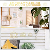Ferraycle 3 Pieces Metal Lotus Flower Wall Decor Metal Zen Lotus Flower Wall Art Inhale Hollow out Signs Hanging Silhouette Exhale for Bedroom Bathroom Kitchen Garden Hotel Decorations (Bronze)