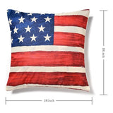 Hongsome Patriotic Decor-Throw Pillow Covers 18x18 in Set of 4,4th of July Linen Pillow Case for Independence Day,Memorial Day,Veteran's Day,USA,American Summer Outdoor Red White Blue Decorations