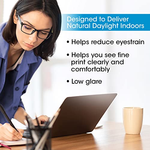 OttLite Creative Curves LED Desk Lamp with Adjustable Neck - Dimmable with 4 Brightness Settings & Energy Efficient Natural Daylight LEDs for Home Office, Computer Desk, & Dorms