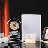 Qianwei Graduation Gift for Her Him - Crystal Clock Class of 2026 Gifts Present Women Men College Middle High School Congrats Grad Graduate Present Keepsake for Masters Degree Phd Senior Student