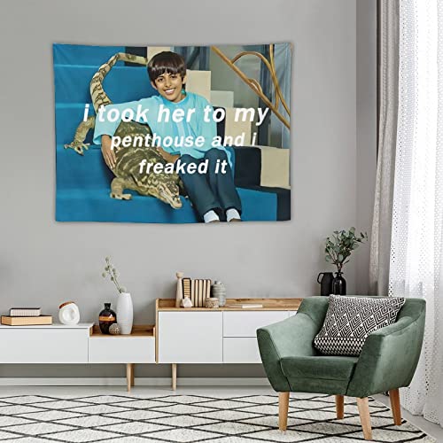 BionZax I Took Her To My Penthouse and I Freaked It Ravi Tapestry for Bedroom Aesthetic, Funny and Meme Tapestries for College Dorm and Living Room - Small Size 30"x40"