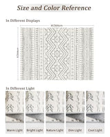Miukiki 8x10 Area Rug for Living Room Moroccan Washable Rugs Non Slip Indoor Floor Carpet Foldable Large Soft Area Rug for Dining Room Bedroom with Low Pile(Grey,8'x10')