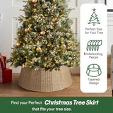 Hommtina Christmas Tree Collar- 26",Christmas Tree Base Christmas Tree Basket Collar for Home, Living Room,for Covering Tree Stand (Burlywood, 26 in)